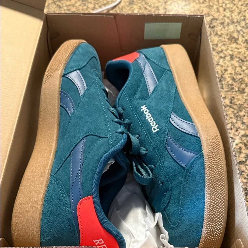 Reebok Smash Edge Unisex Tennis Shoes - Teal and Blue unisex